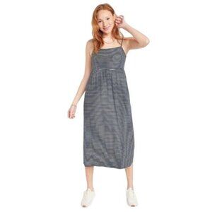 Old Navy Soft Jersey Knit Fit & Flare Midi Sundress Striped Large (12/14) Petite